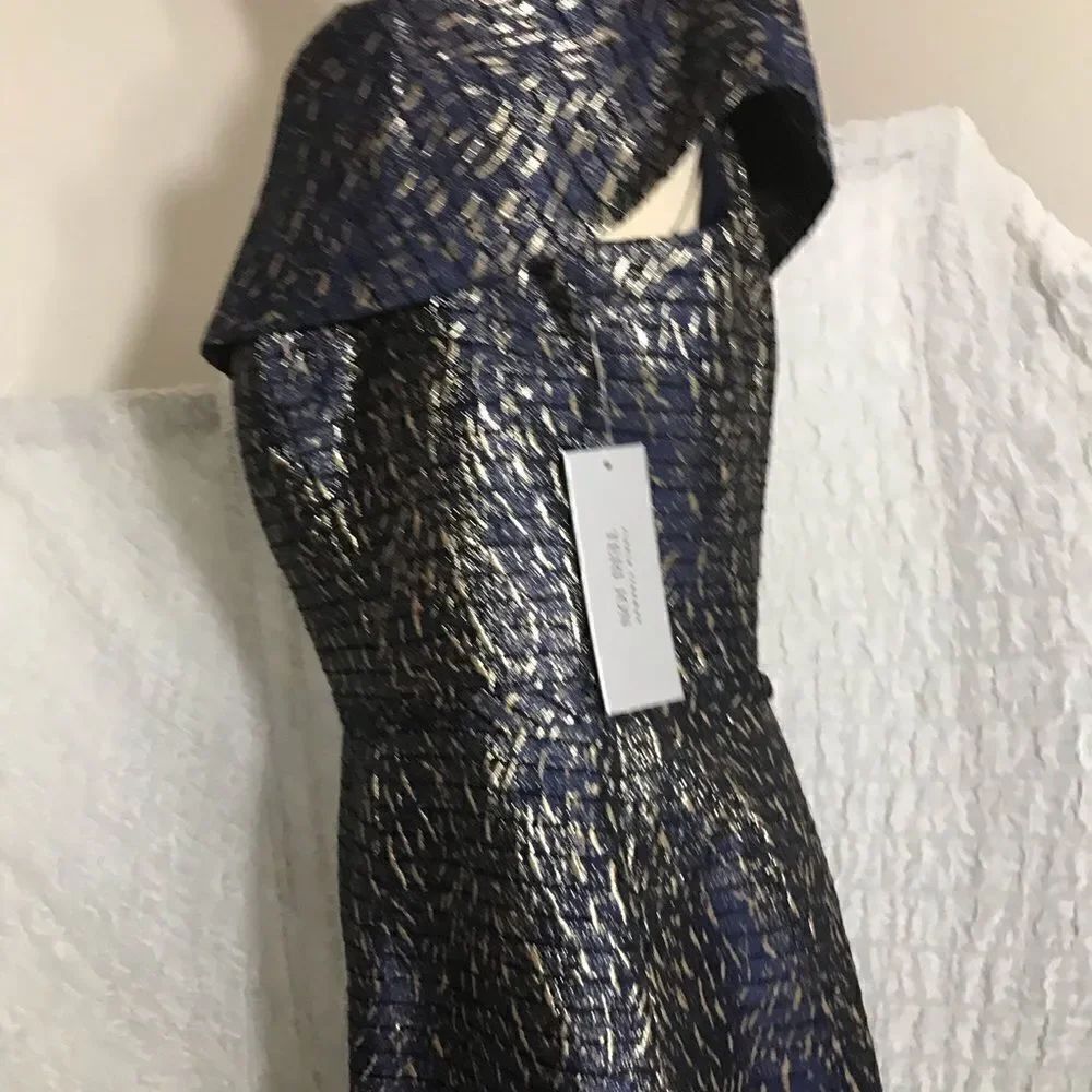 Teri Jon NWT Off The Shoulder Jaquard Cocktail Dress Size 14P - Picture 7 of 14